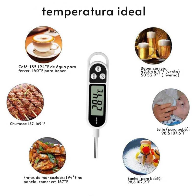 Termômetro digital de alimentos - Clean Ofertas